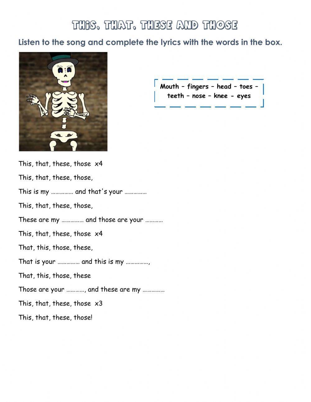 This, that, these and those