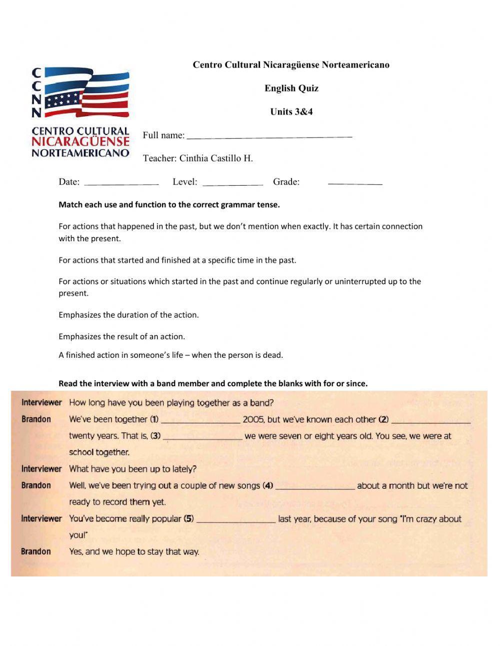 Simple past and present perfect