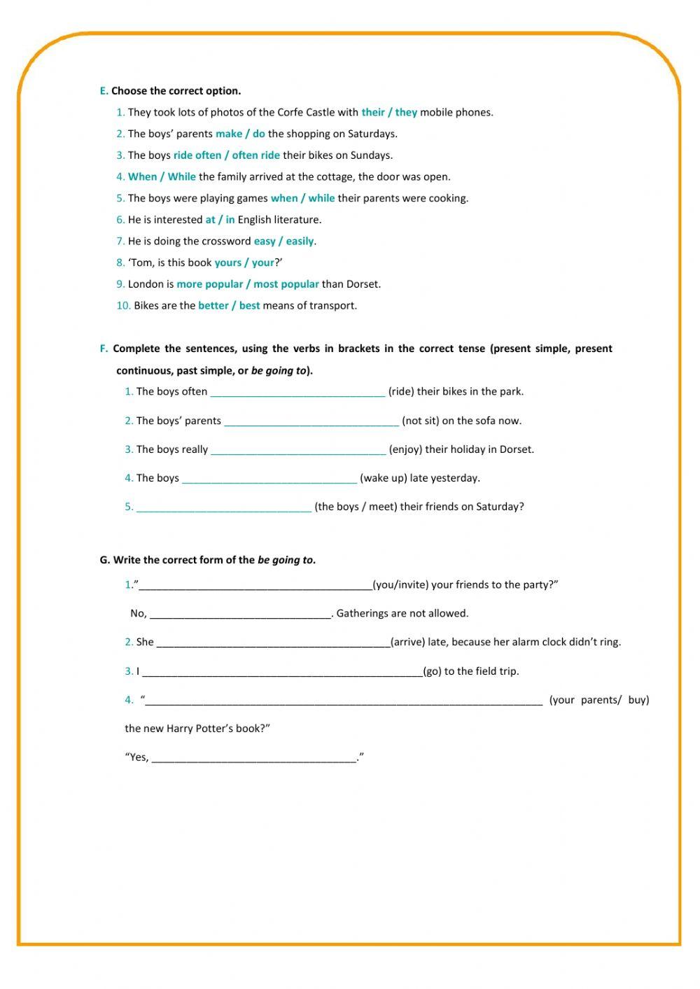 Placement test 7th grade