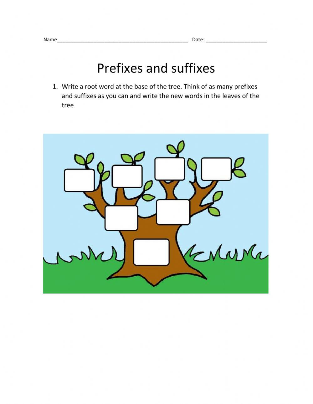 Prefixes and Suffixes tree