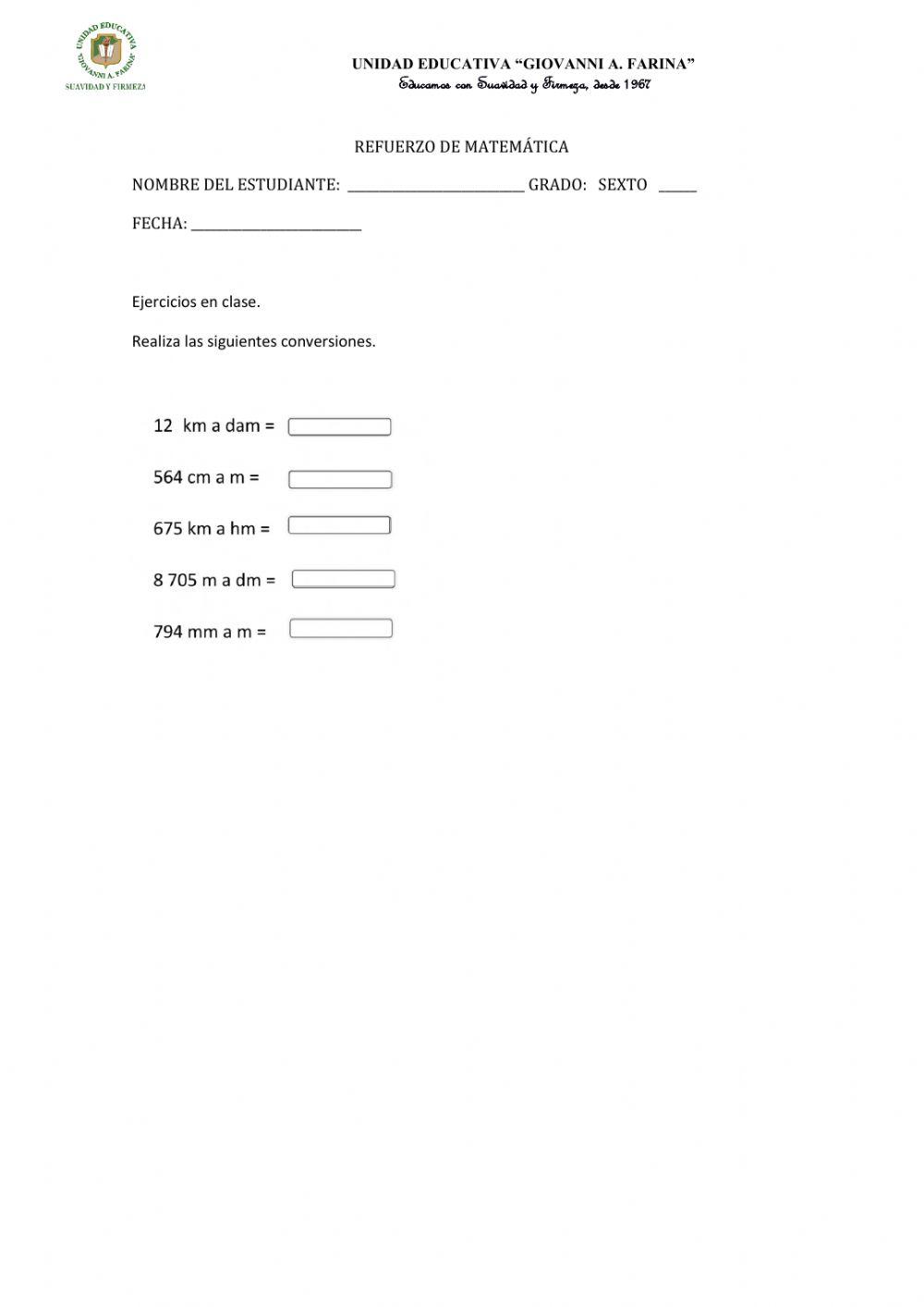 conversiones medidas de longitud