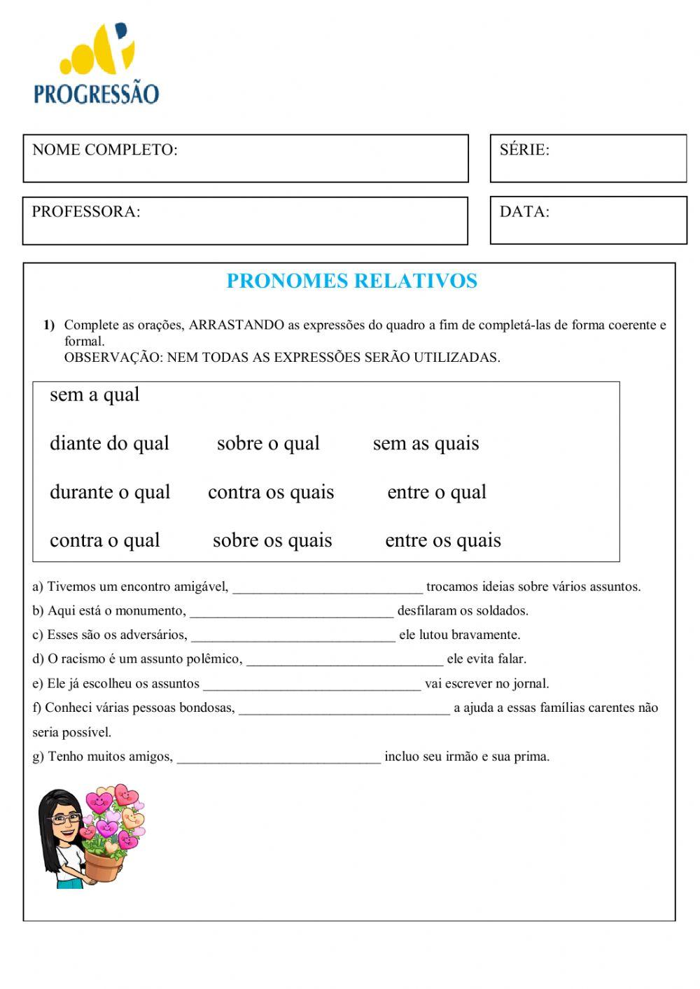 Pronomes Relativos, PDF, Pronome