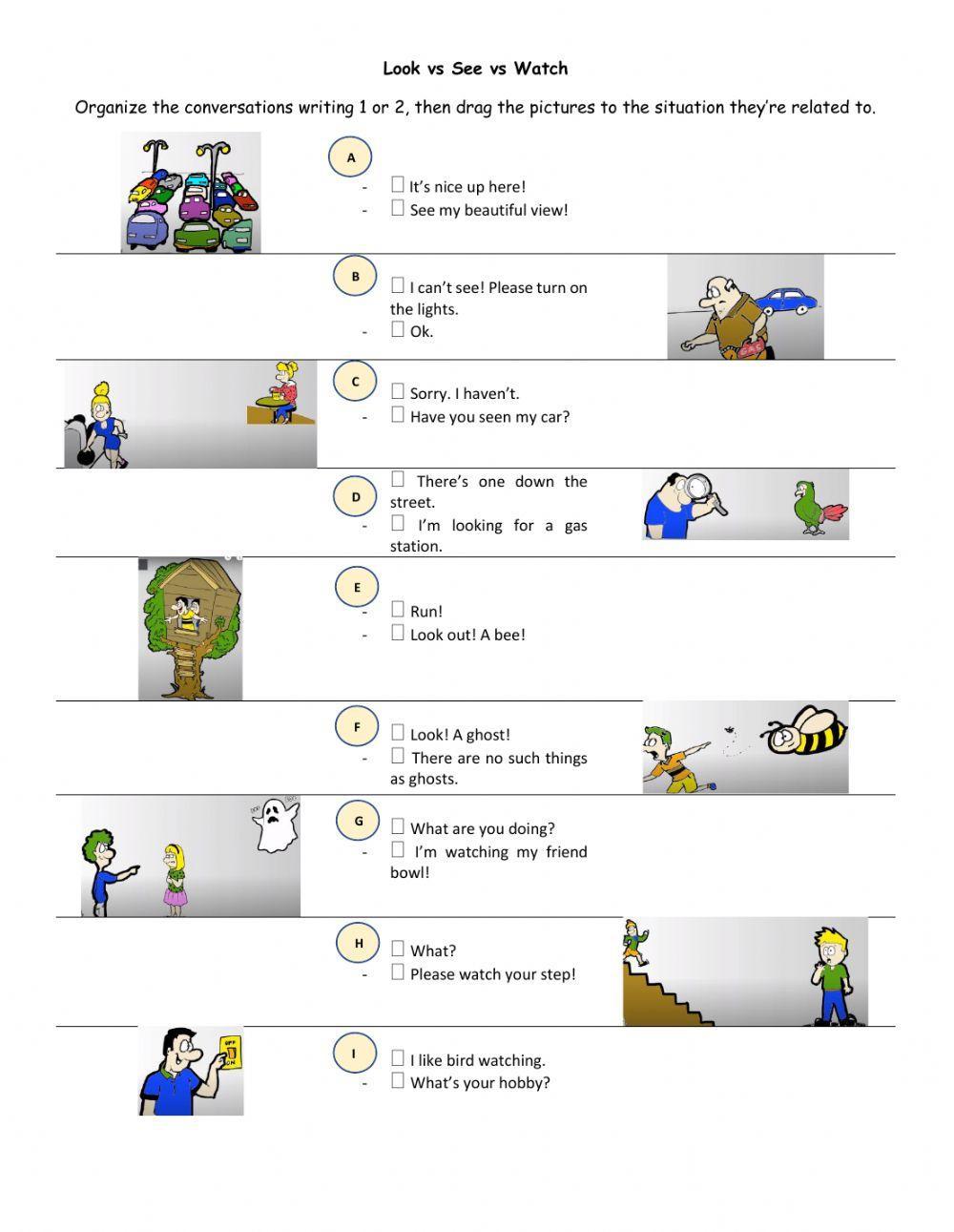 Look vs Watch vs See