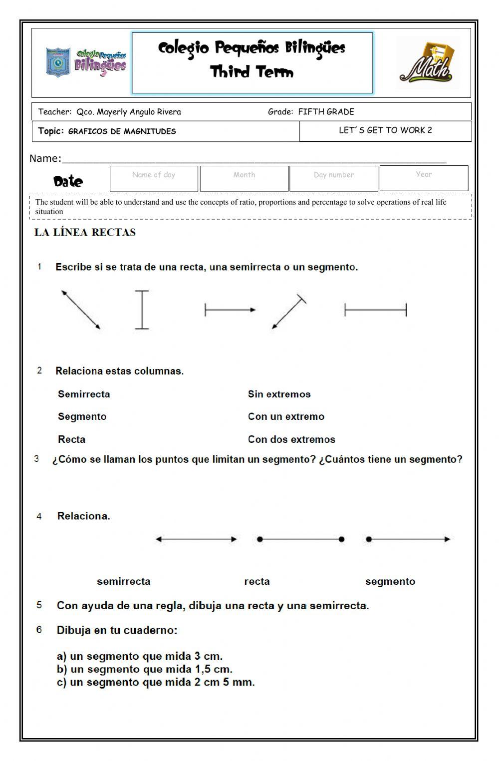 Math worksheet -geometria -third term-2020
