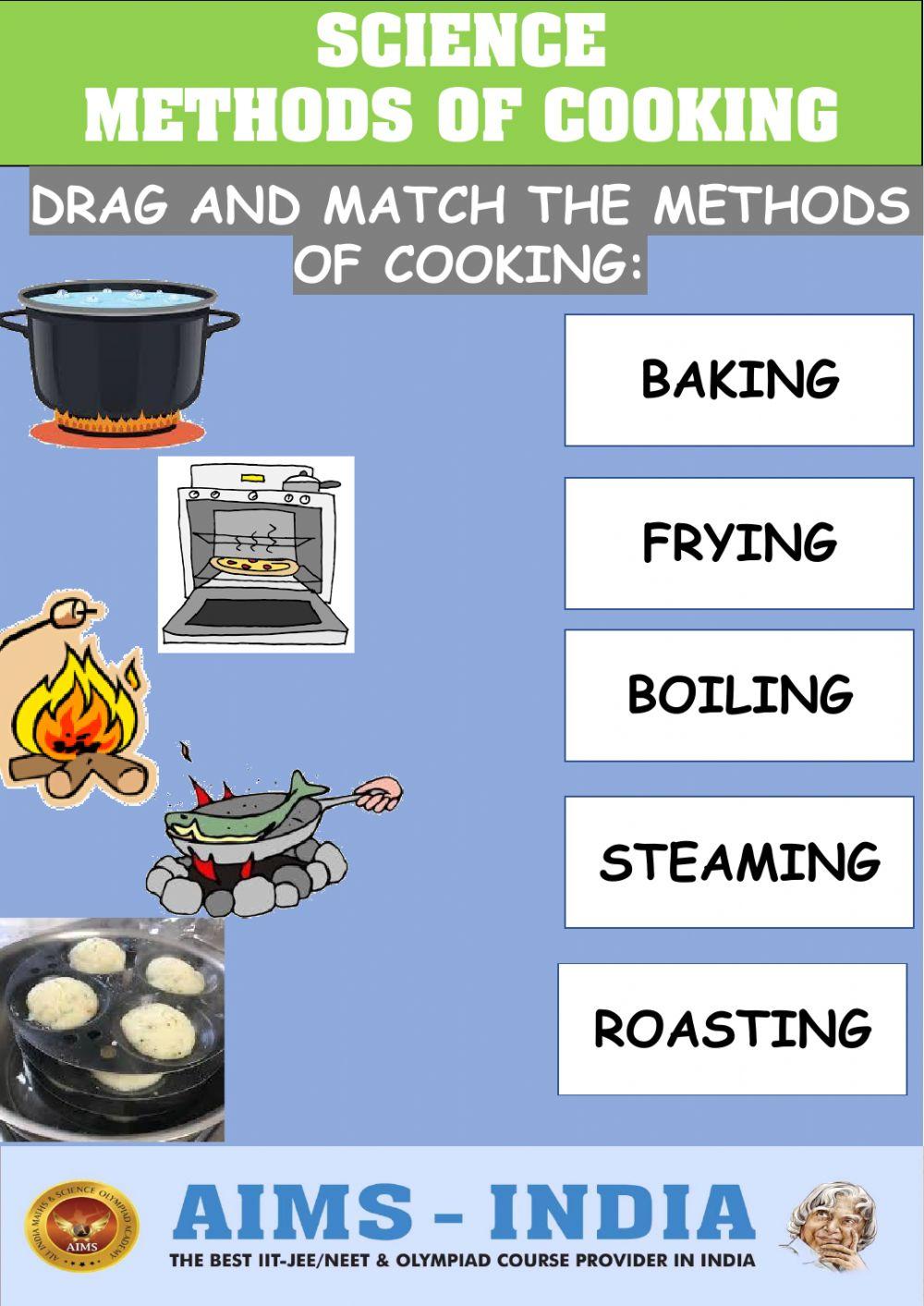 cooking methods online exercise for | Live Worksheets