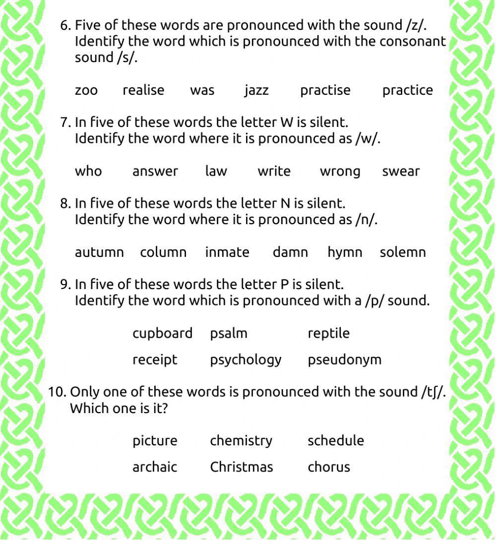 Phonetics 6 -  ɔɪ, eı, aı, ɪə, s, z, w, n, p, tʃ