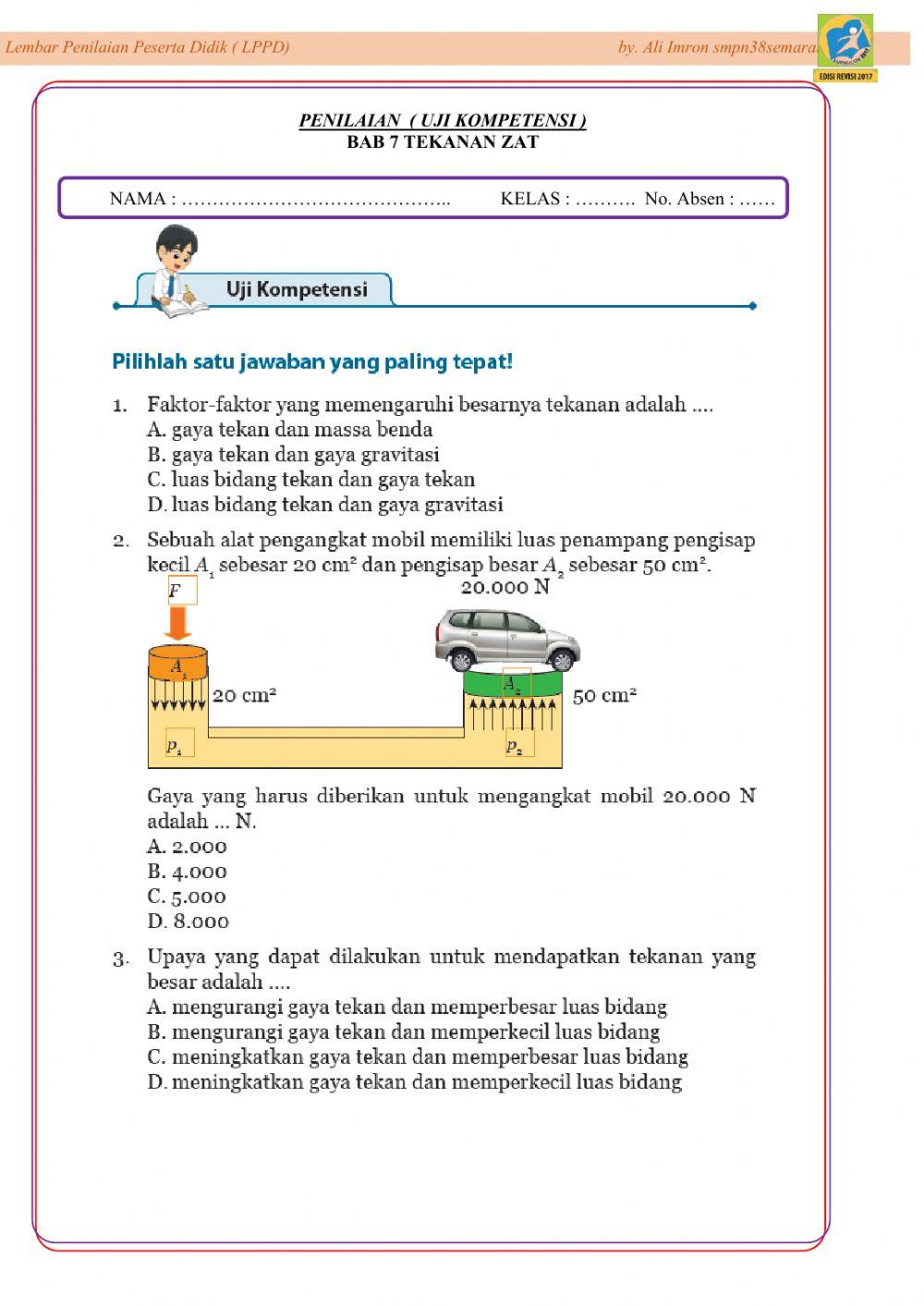 Lkpd Uji Kompetensi bab 7