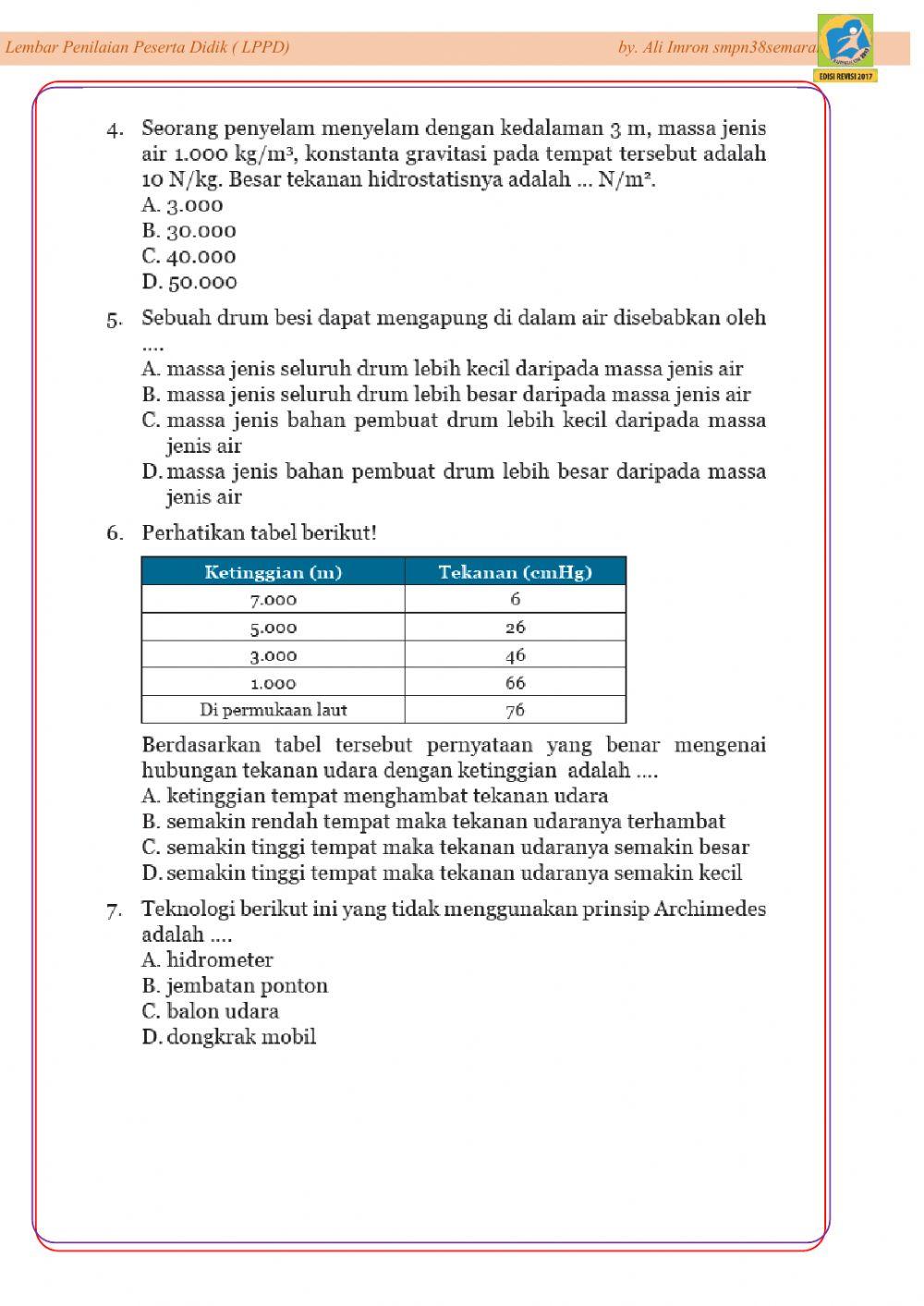 Lkpd Uji Kompetensi bab 7