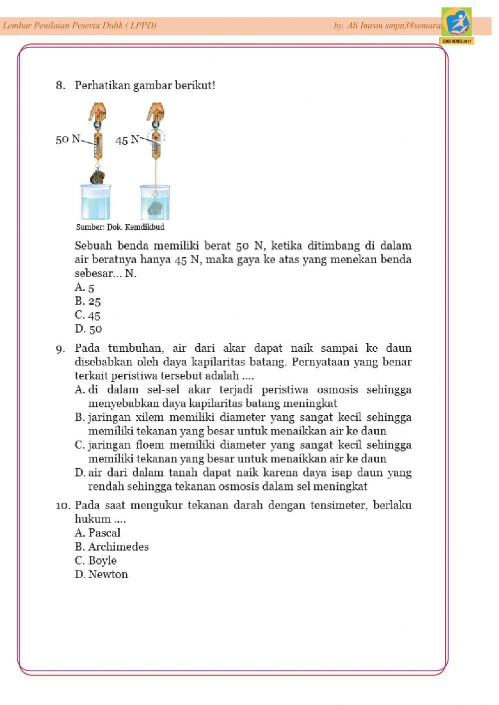 Lkpd Uji Kompetensi bab 7