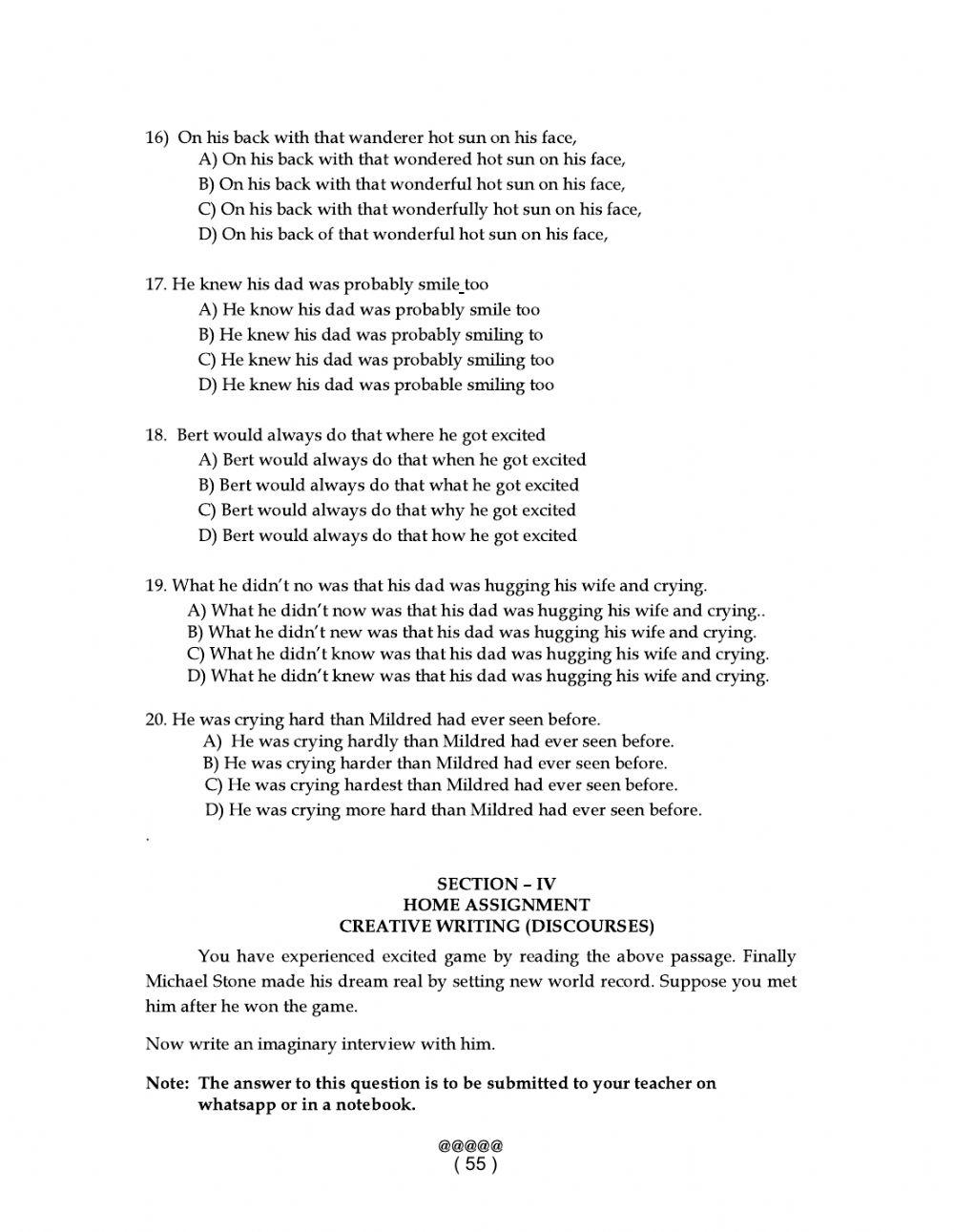 9 class level 2 worksheet 13