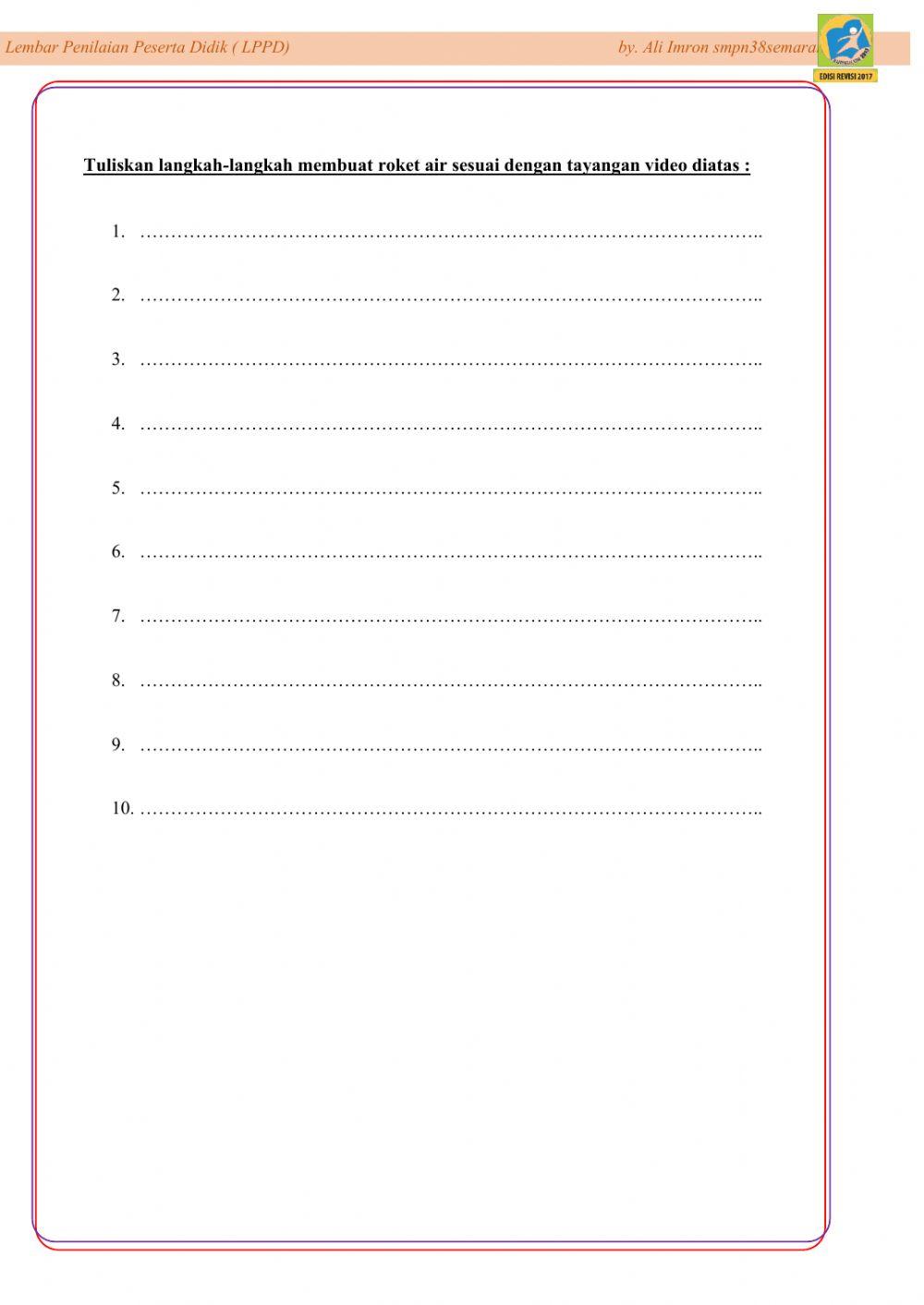 LKPD Roket Air Bab 7