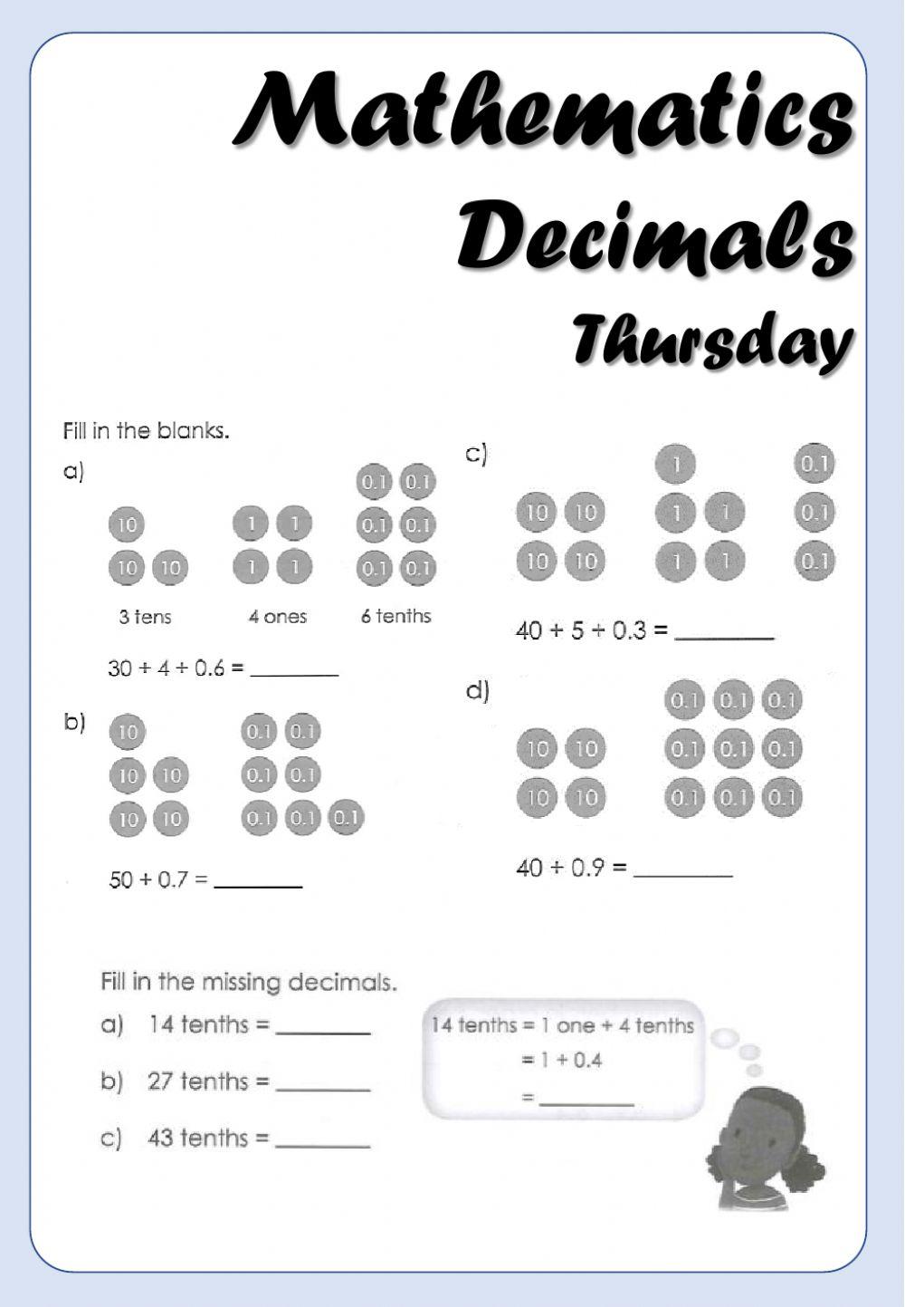 Mathematics 4B - Decimals D