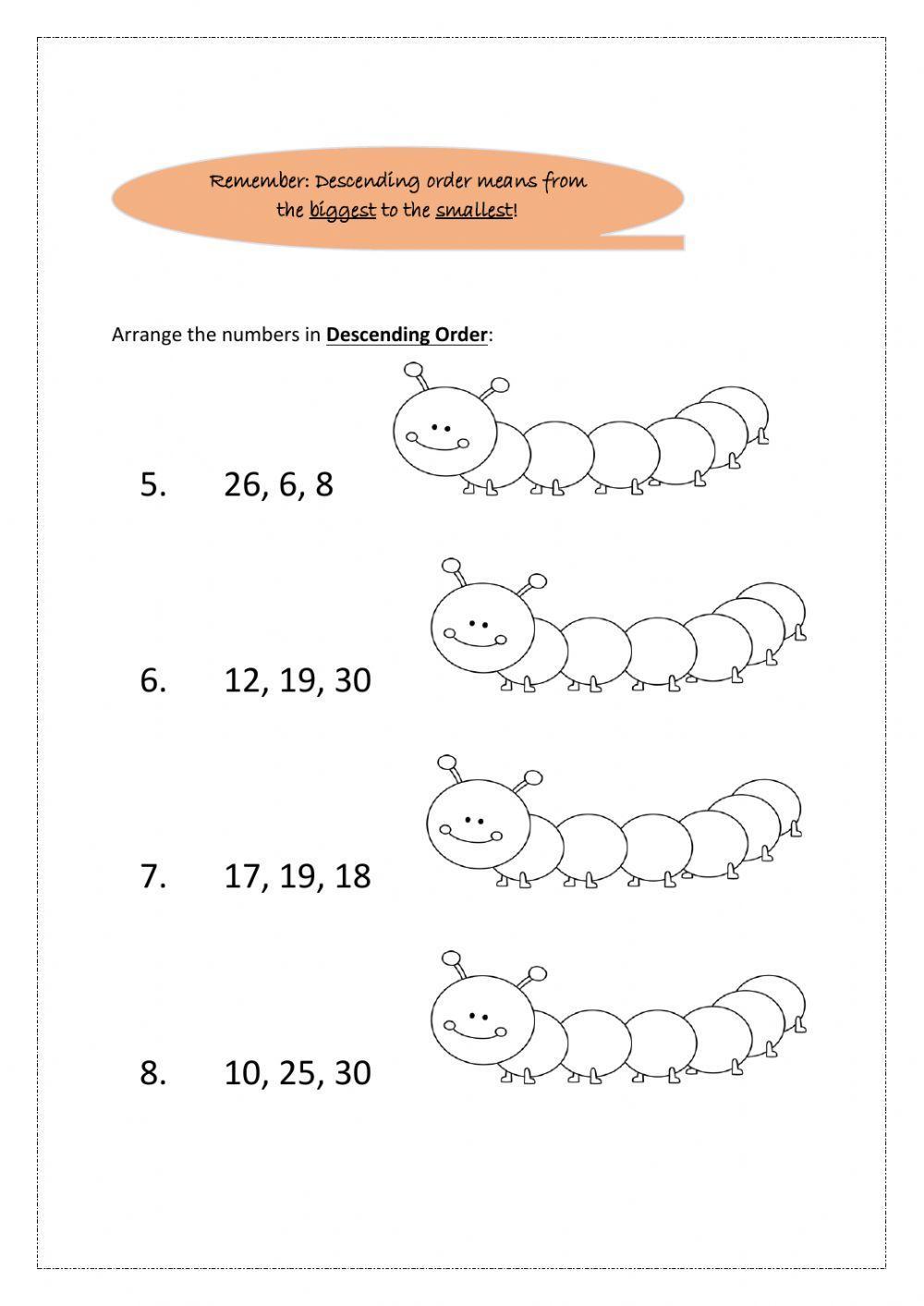 Ascending and Descending Order