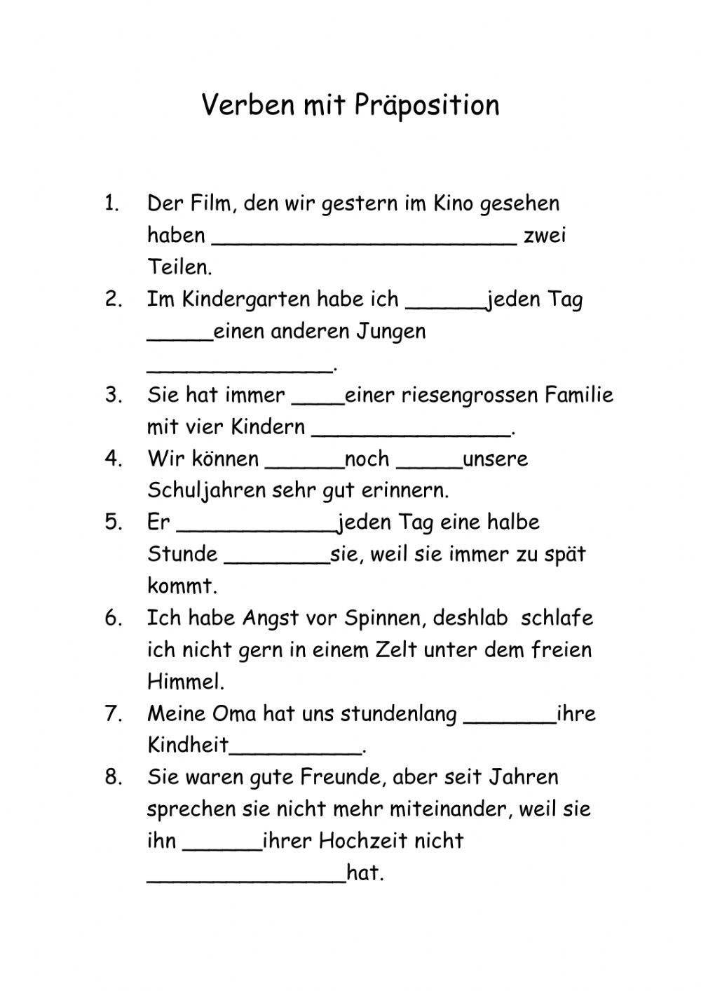 Verben mit Präposition