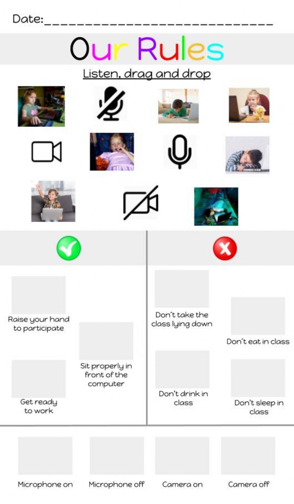 Our Rules in online lessons