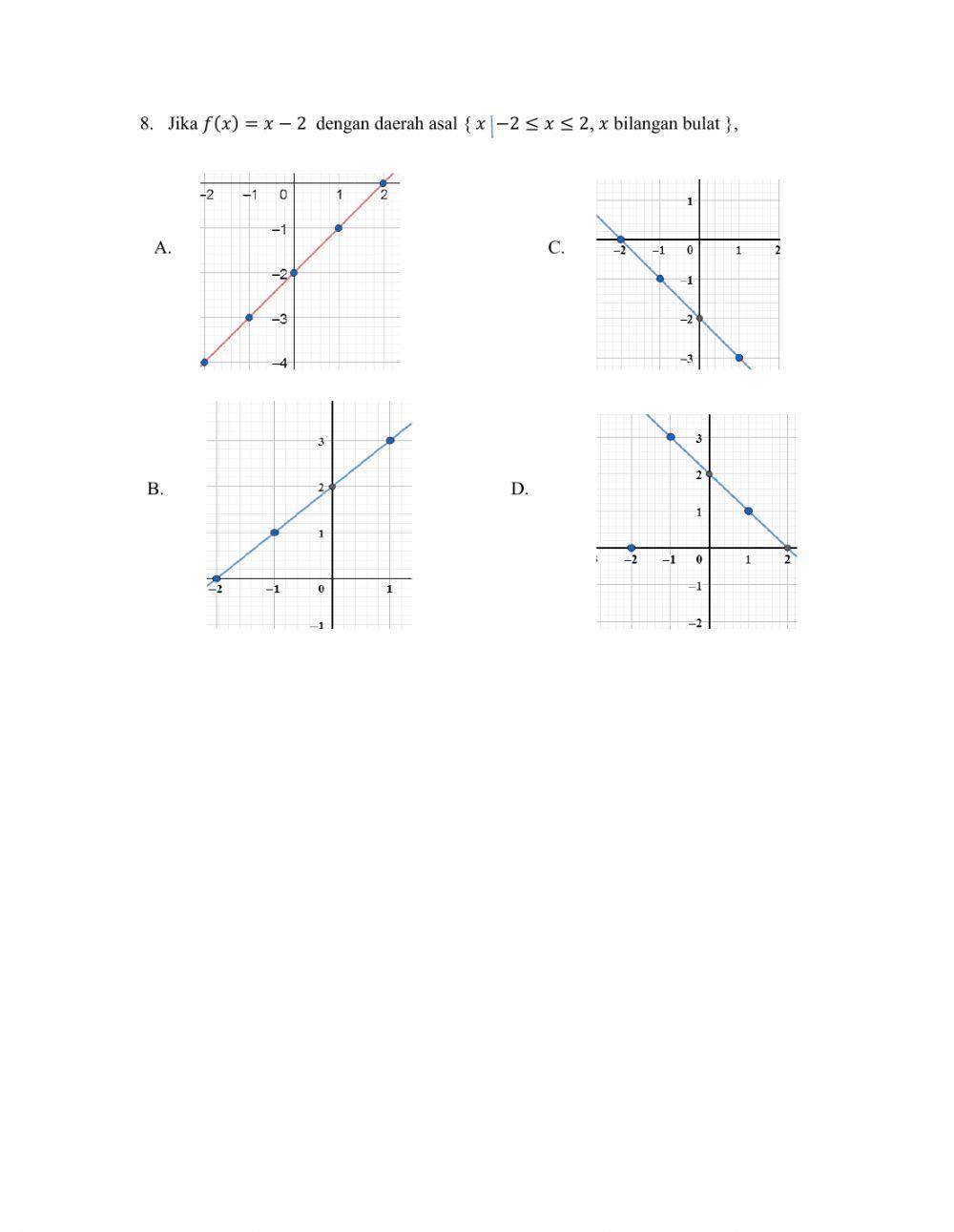 RELASI DAN FUNGSI  latihan 3