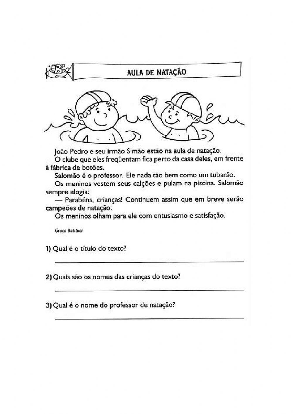 Interpretação de texto e ortografia