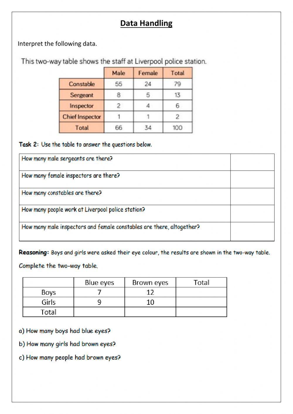 Data Handling