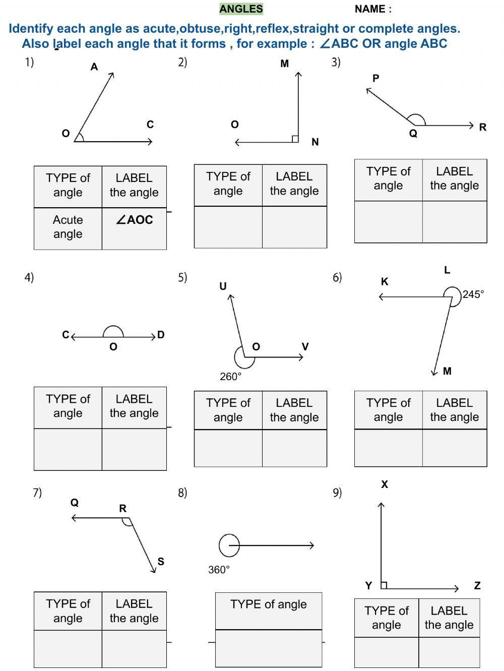 4th grade Draw and identify lines and angles, and classify shapes by  properties of their lines and angles - Part 1 - Quiz 1 Convert decimals to  fractions Worksheets For Free - ArgoPrep, image size:1000x1331