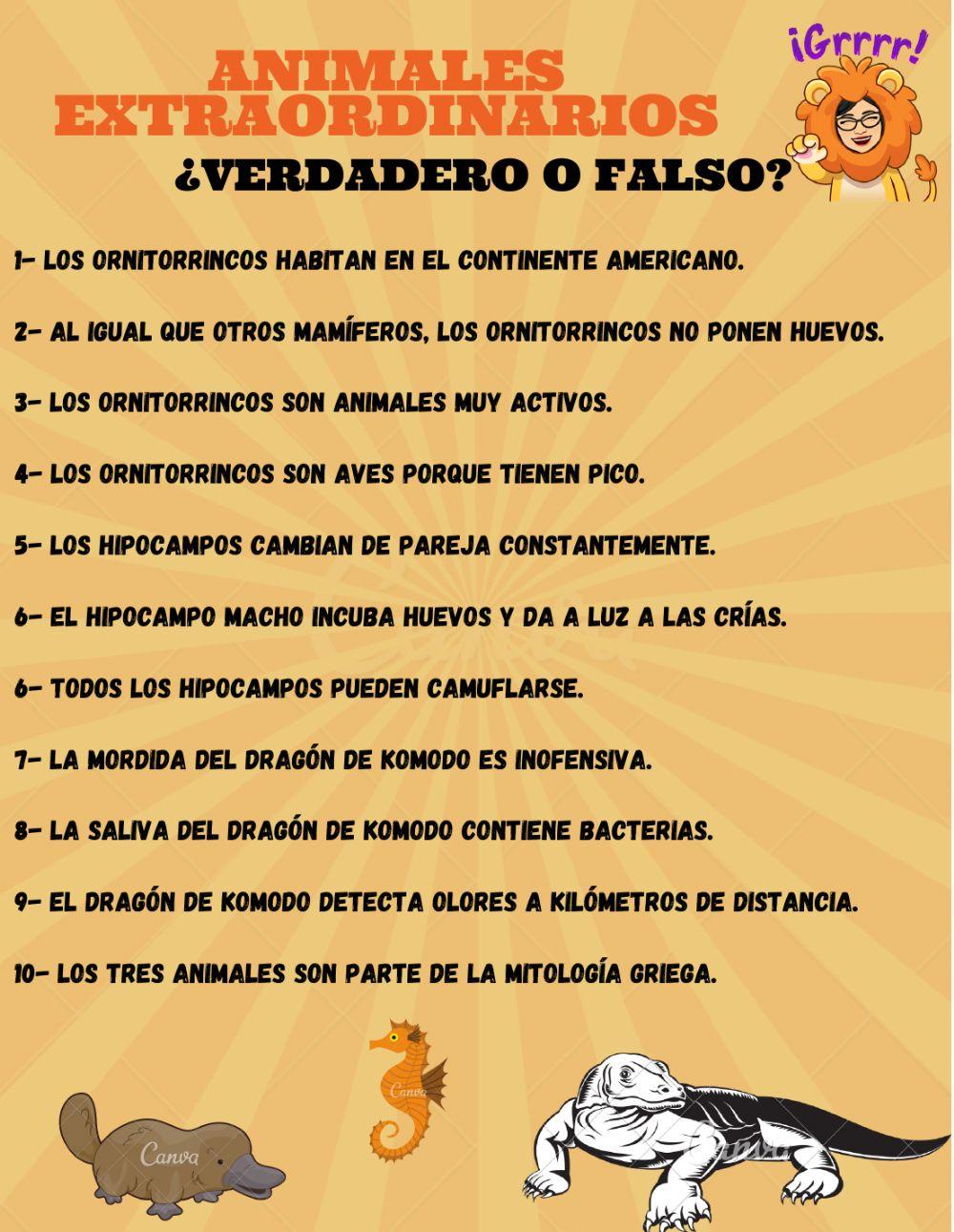 Animales extraordinarios