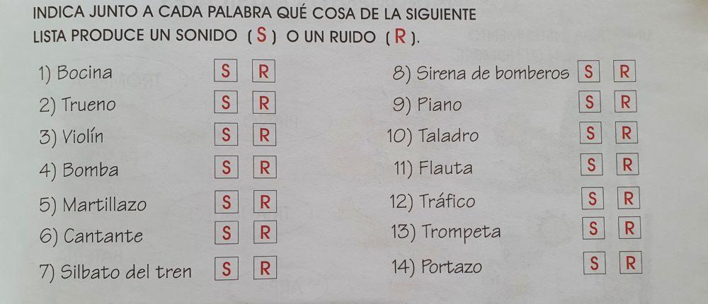 Identificar sonido y ruido