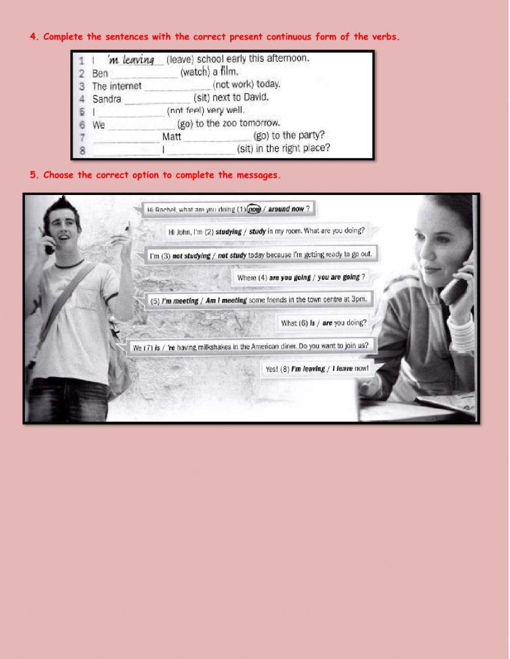 Present simple negative questions and present continuous