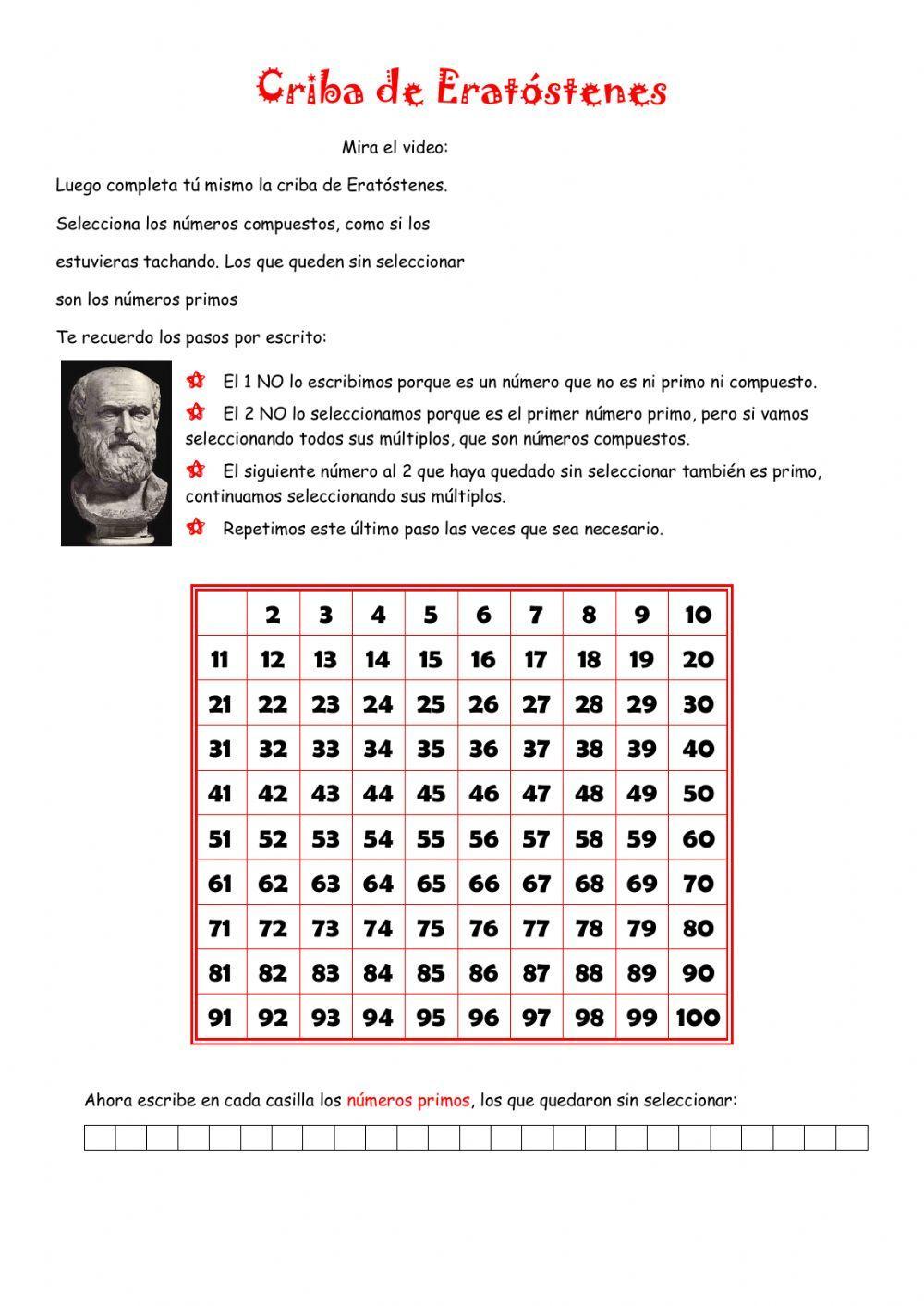 Criba de eratostenes