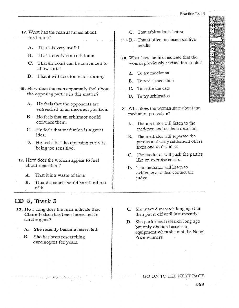 Esli Toefl Listening Section. 2020