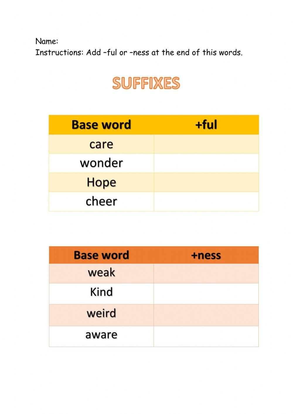 365452 Suffixes SOFIA ZACAPA LiveWorksheets