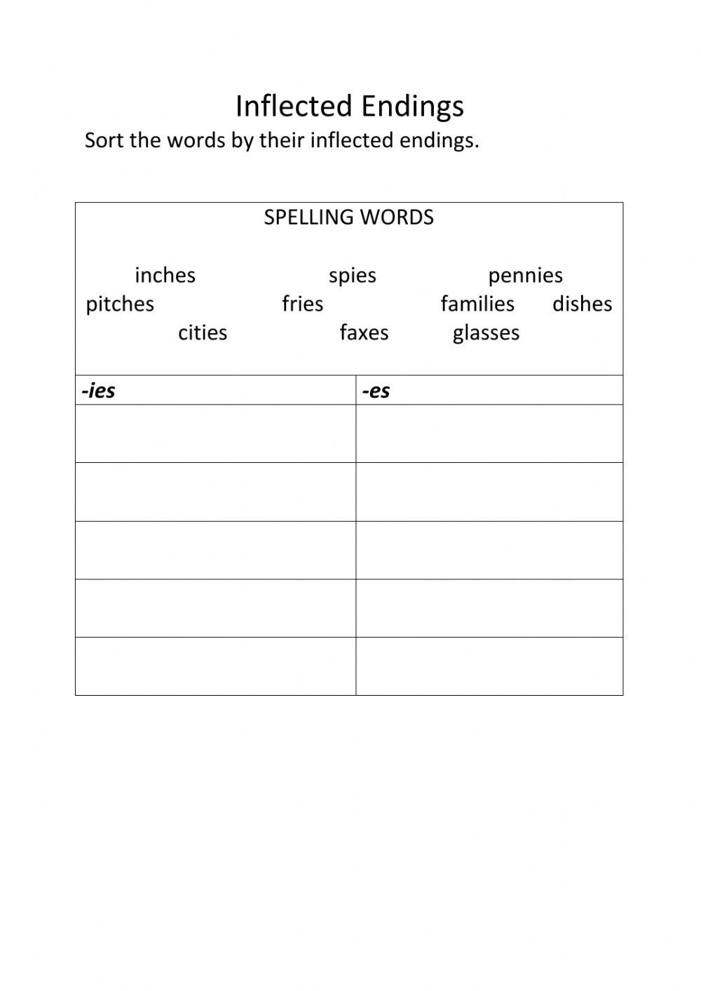365560 Inflected Endings Taylor Keune