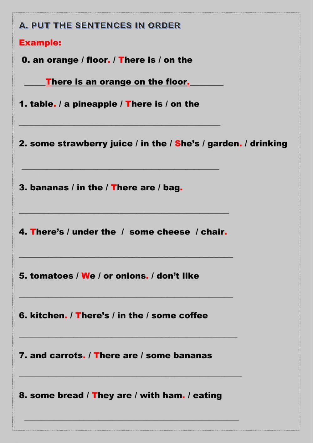 Put the questions in order. Number the pictures