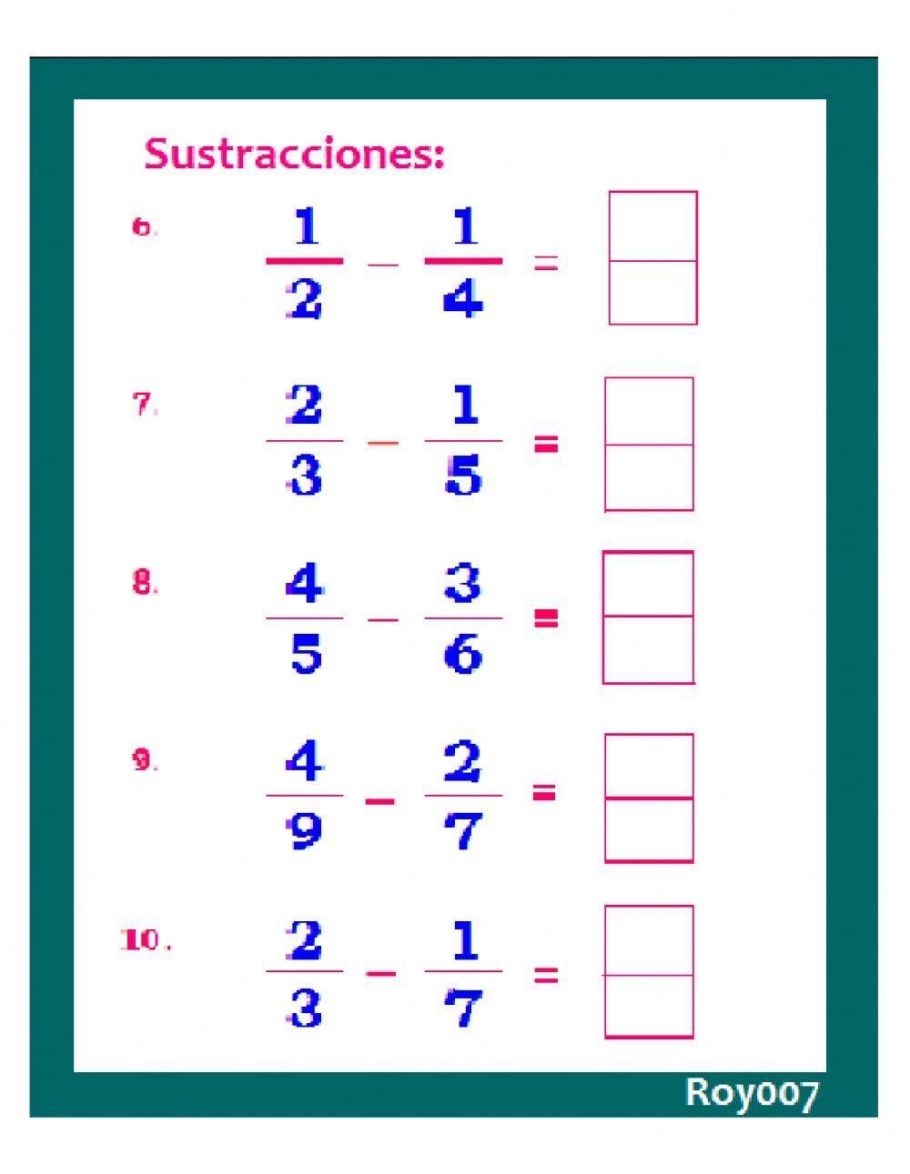 Fracciones heterogéneas