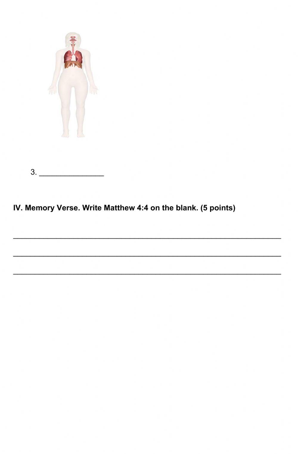 1st. Qtr. Quiz No. 2 - Science V
