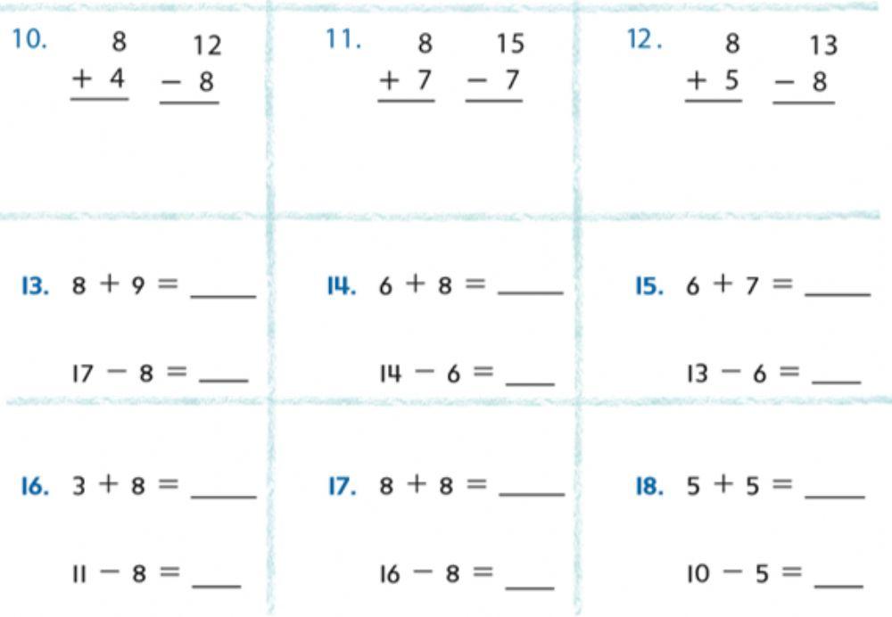 الربط بين الجمع و الطرح
