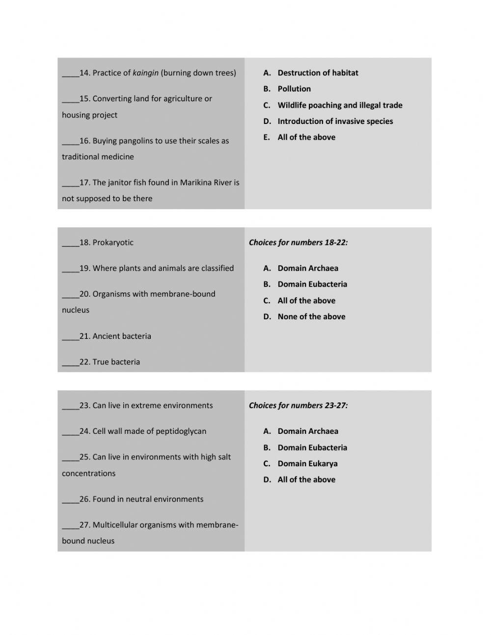 Biodiversity and Taxonomy