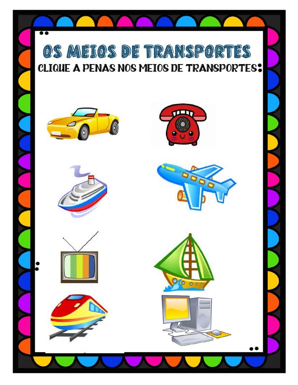 Os meios de transportes
