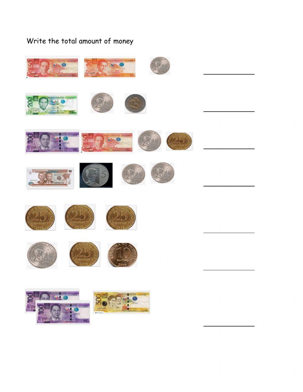 Math - Philippine Money
