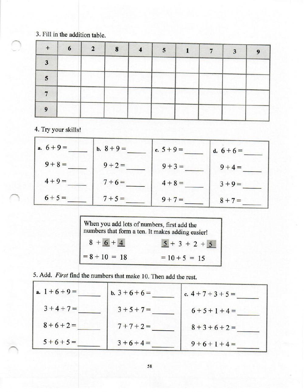 Adding going over Ten