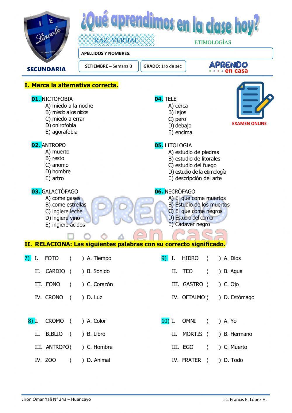 Practica de etimologias
