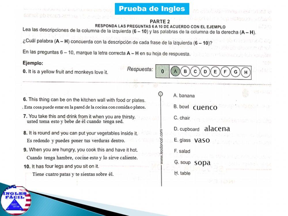 Pruebas Icfes Pregunta en Ingles
