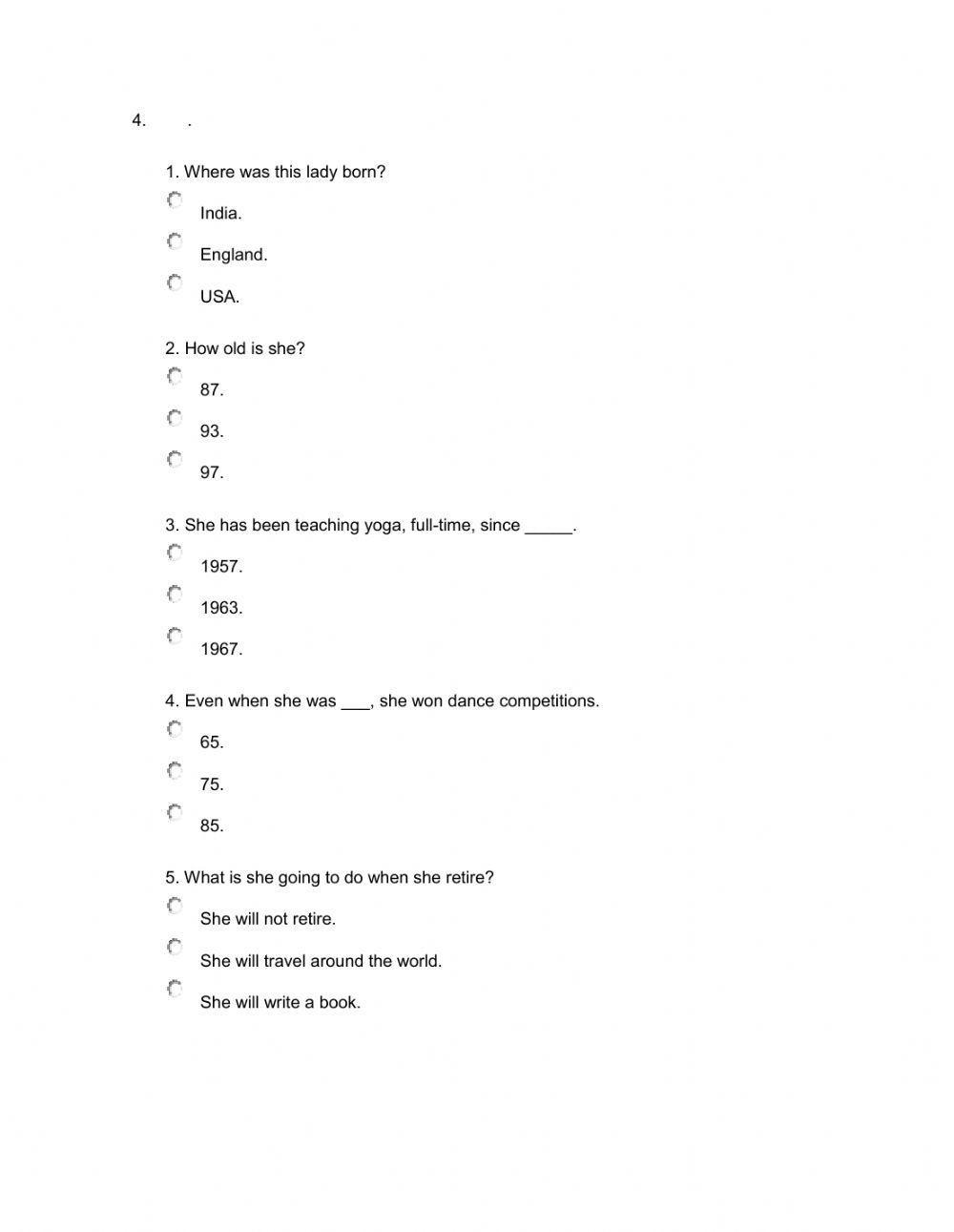 BELT Listening Comprehension Practice Part I