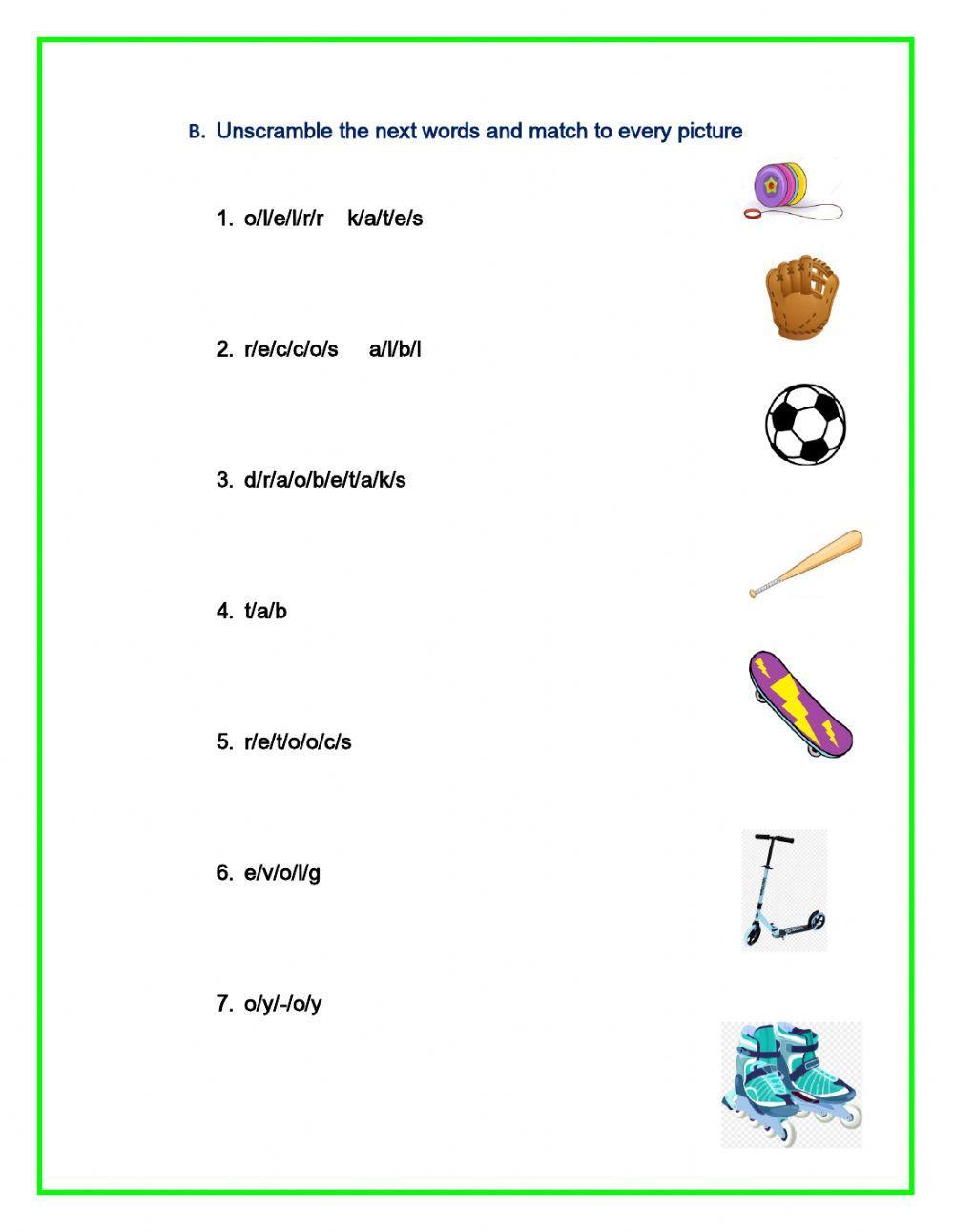Unit 1 vocabulary quiz (beach and park objects)