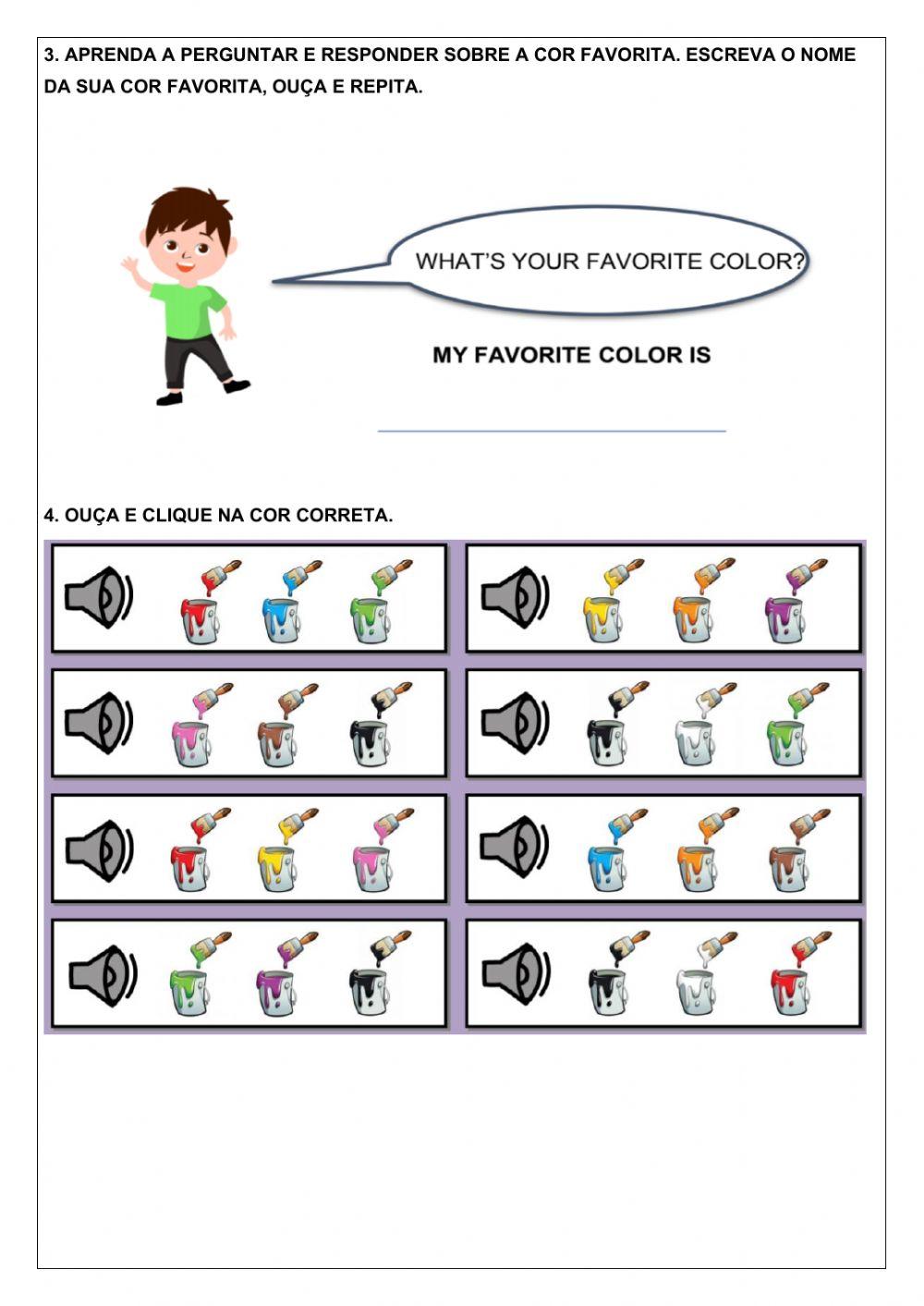 2º ano - what's your favorite color?