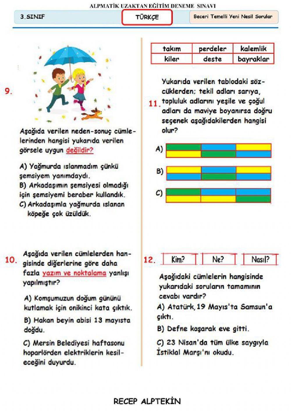 Yeni̇ nesi̇l sorular