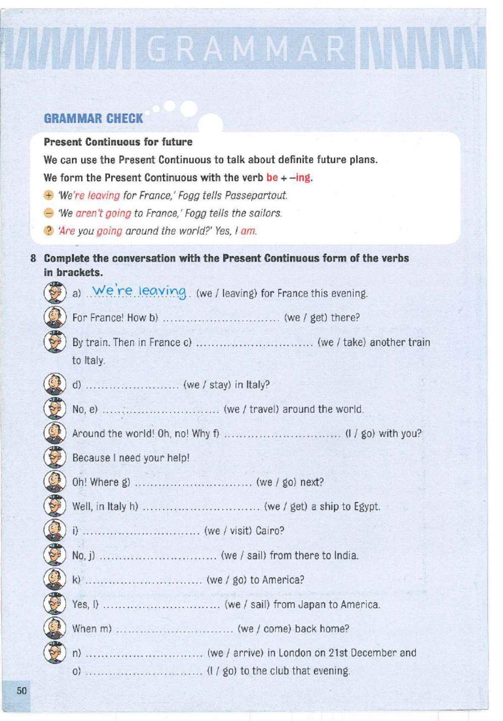 Around the World in 80 days- Grammar activities