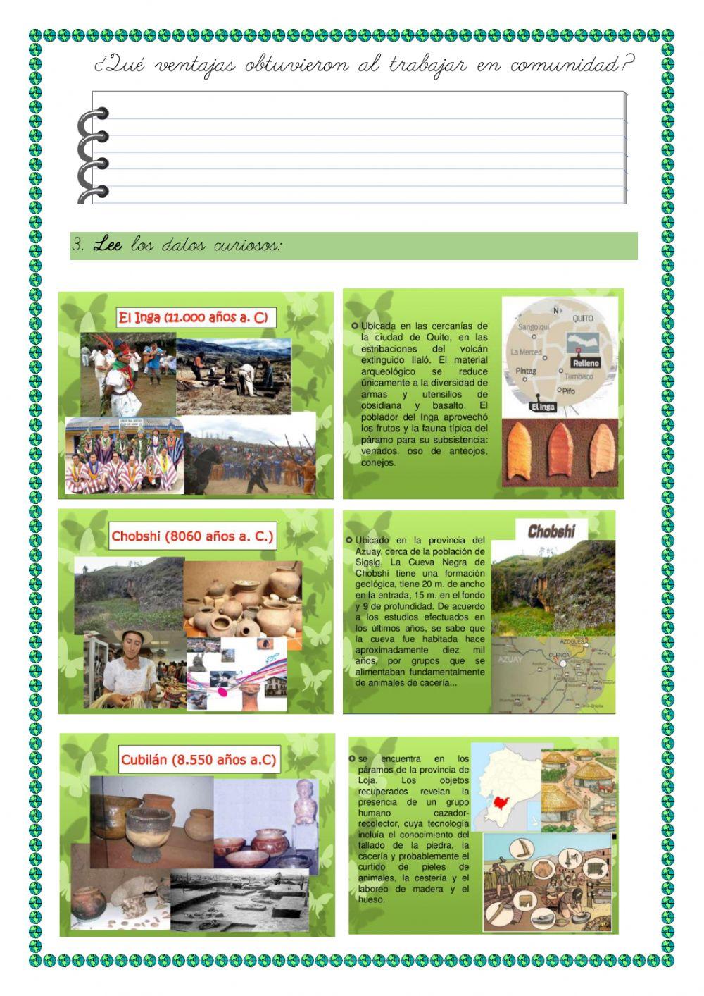 Ubica las sociedades agrícolas del Ecuador 1