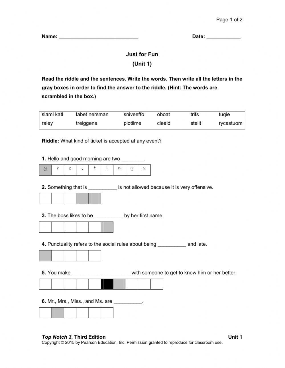 Just for Fun Top Notch 3