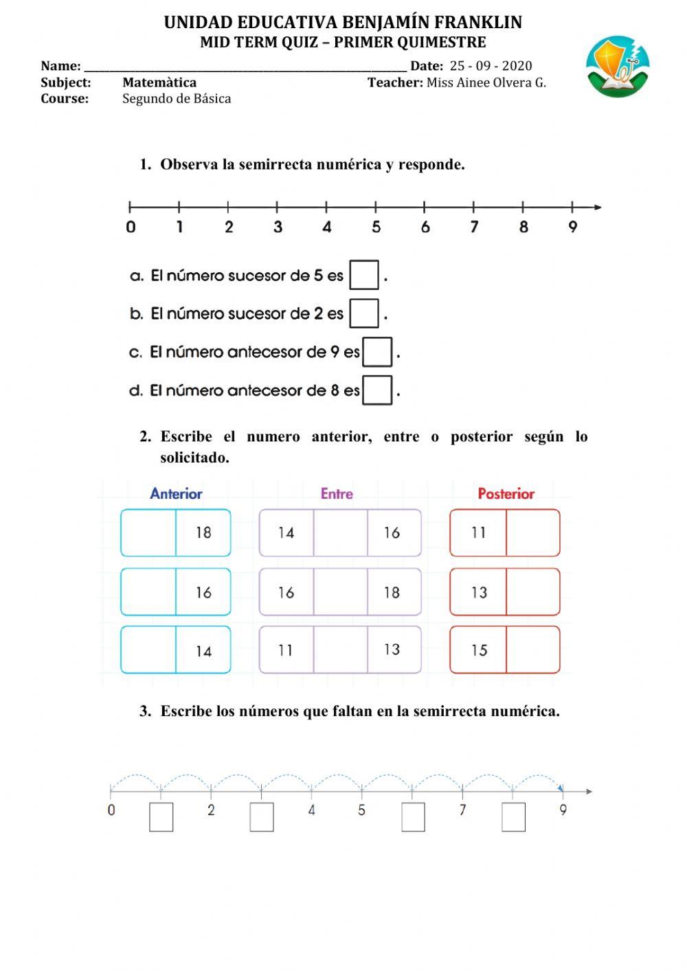 Mid term quiz 2 math viernes
