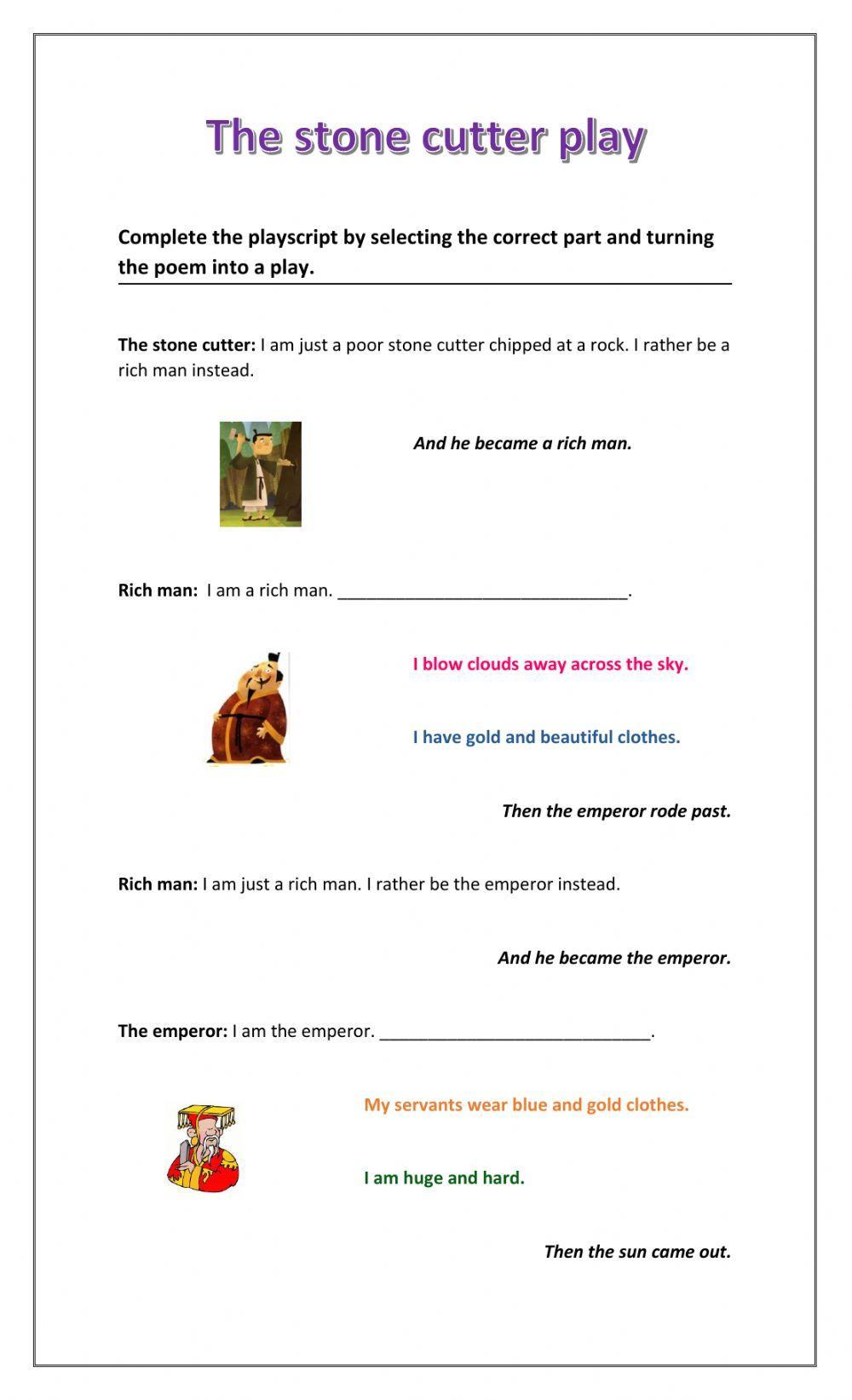 The stone cutter play