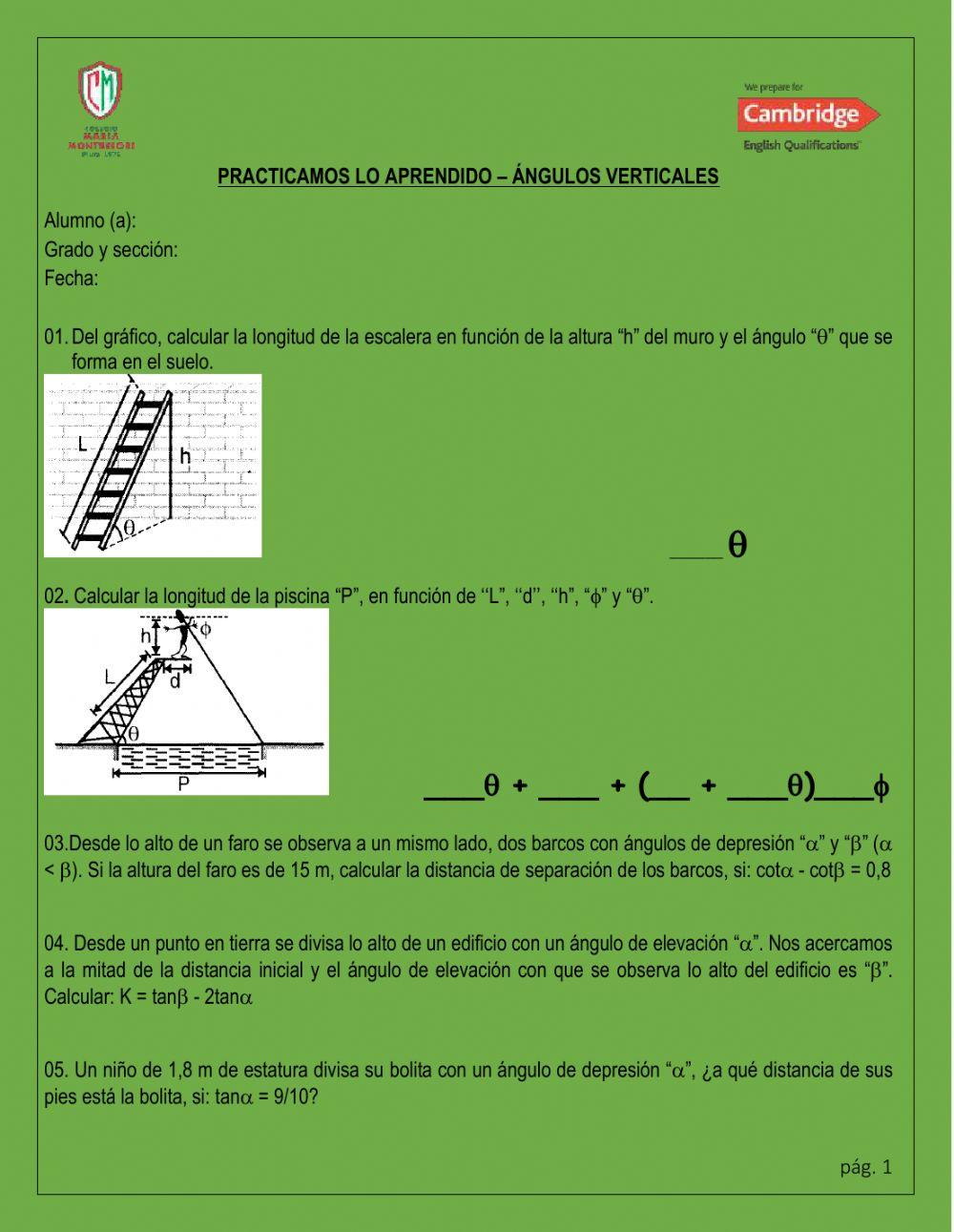 Ángulos verticales